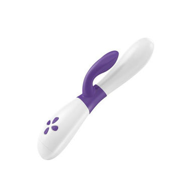Ovo K2, бело-фиолетовый - Вибратор с клиторальным стимулятором - купить в секс шопе