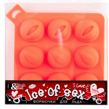 ToyFa Black&Red Формочка для льда - В виде губ - купить в секс шопе