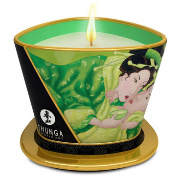 Shunga Massage Candle Exotic Green Tea, 170мл, Массажная свеча, зеленый чай