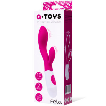 Toyfa A-toys Fela, розовый, Вибратор с клиторальным стимулятором