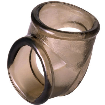 ToyFa Xlover Cock Ring, черное, Кольцо с отверстием для мошонки