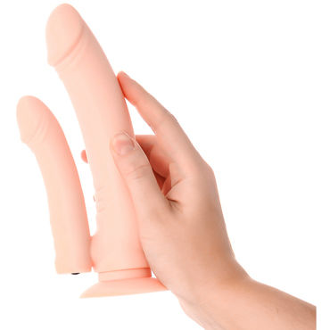 Toyfa A-toys Double Penetration Dildo, телесный - подробные фото в секс шопе Condom-Shop