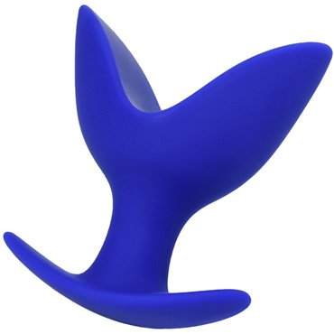 Toyfa ToDo Bloom L, синяя, Расширяющая анальная втулка с двумя лепестками