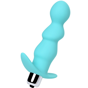 Toyfa ToDo Bland, голубая, Анальная вибровтулка с рельефным стволом