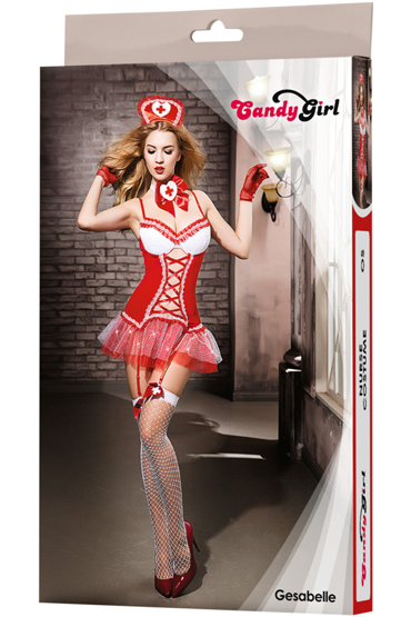 Новинка раздела Эротическое белье и одежда - Candy Girl Gesabelle, красно-белый