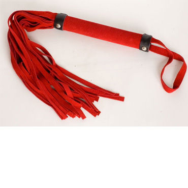 Toyfa-leather плетка красная, Из натуральной кожи, 26 хвостов