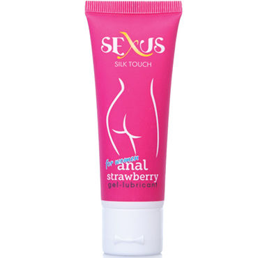 Sexus Silk Touch Strawberry Anal, 50мл, Анальная гель-смазка на водной основе для женщин, с ароматом клубники