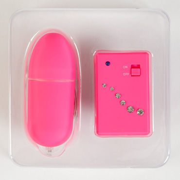 Toyfa вибратор, розовый, Украшен стразами, с пультом дистанционного управления