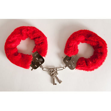 Toyfa наручники, 6см, красные, Покрыты мягким материалом, с изящными ключиками