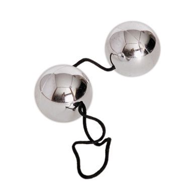 Toyfa шарики вагинальные, серебристые, Со смещенным центром тяжести, имитация металла