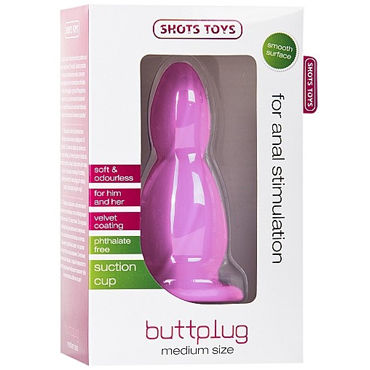 Shots Toys Medium Buttplug, розовый - фото, отзывы