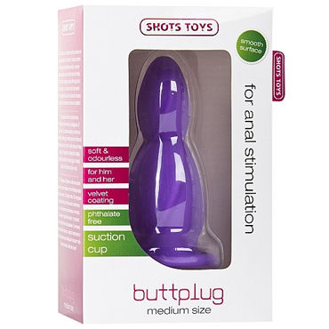 Shots Toys Medium Buttplug, фиолетовый - фото, отзывы