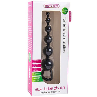 Shots Toys Six Balls Chain, черный - фото, отзывы