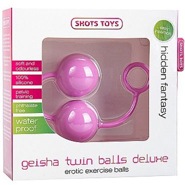 Shots Toys Geisha Twin Balls Deluxe, розовый - фото, отзывы