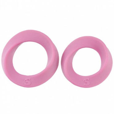 Shots Toys Endless Cocking Set, розовый, Эластичные эрекционные кольца, 2 шт