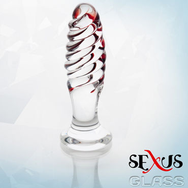 Sexus Glass анальная втулка, С рельефной поверхностью