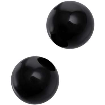 Sexus Glass Вагинальные шарики из стекла, черные, Идеально гладкие, без сцепок и шнурков