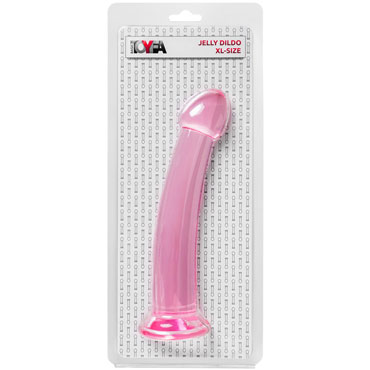 Toyfa Basic Jelly Dildo XL, розовый - Нереалистичный фаллоимитатор - купить в секс шопе