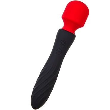 Toyfa Black&Red Double Effect Intimate Massager, черно-красный, Вибромассажер двусторонний
