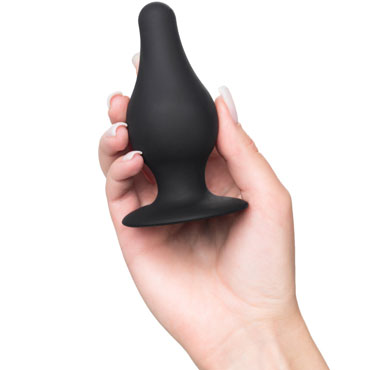 Erotist Spade L, чёрная - Анальная втулка с наполнителем для экспериментов с температурой - купить в секс шопе