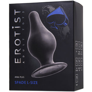 Erotist Spade L, чёрная, Анальная втулка с наполнителем для экспериментов с температурой и другие товары Erotist с фото