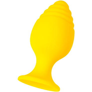 Toyfa ToDo Riffle S, желтый, Анальная втулка с ребрами