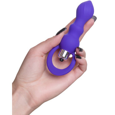 Toyfa ToDo Curvy, фиолетовая - Анальная втулка с вибрацией - купить в секс шопе