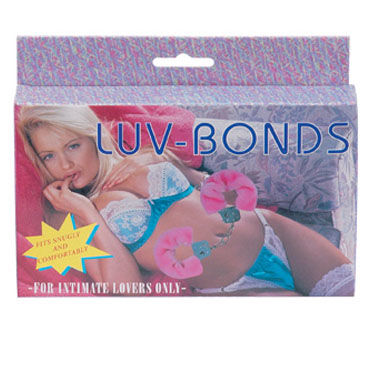 Gopaldas Luv Bonds розовый, Наручники с искусственным мехом