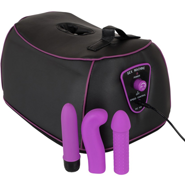 Orion Rotating G & P-Spot Machine, черно-фиолетовая, Секс-машина с двумя насадками и вибратором