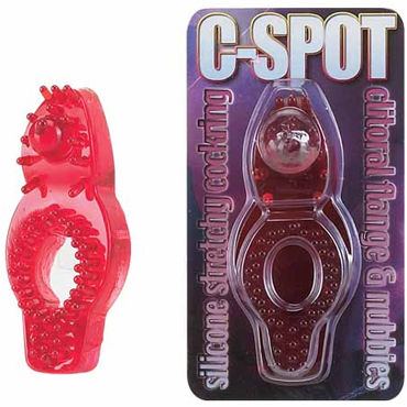 Gopaldas C-Spot Cock Ring красный - Эрекционное кольцо со стимуляцией клитора - купить в секс шопе