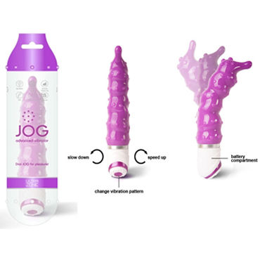 Ideal Jog Thrill фиолетовый, Вибратор с мягкими шипиками