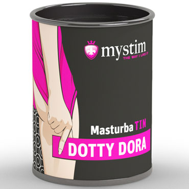 Mystim MasturbaTIN Dotty Dora, белый, Компактный мастурбатор с яркими точками
