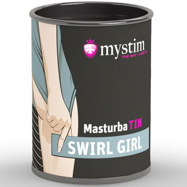 Mystim MasturbaTIN Swirl Girl, белый, Компактный мастурбатор со спиральным рисунком