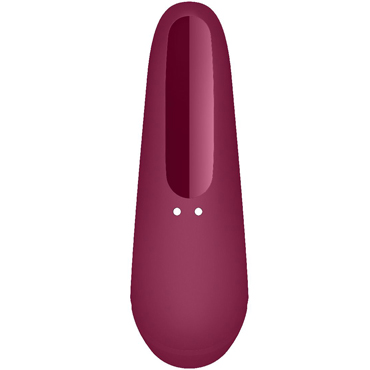 Satisfyer Curvy 1+, красно-розовый - Бесконтактный стимулятор клитора с вибрацией и управлением со смартфона - купить в секс шопе