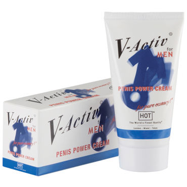 Hot V-Active Penis Power Cream, 50 мл, Крем, увеличивающий эрекцию
