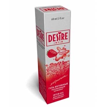 Desire Intim Strawberry, 60 мл, Лубрикант на водной основе с ароматом клубники