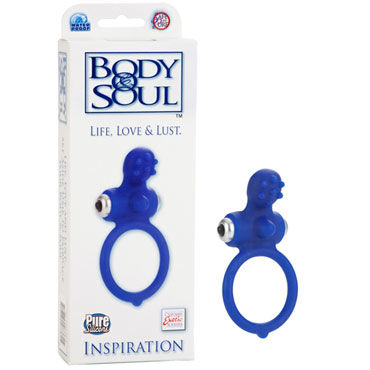 California Exotic Body & Soul Inspiration, синее, Эрекционное кольцо с виброэлементом