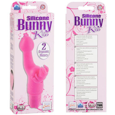 California Exotic Silicone Bunny Kiss - Вибромассажер для точки G и клитора - купить в секс шопе
