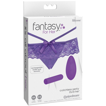 Pipedream Fantasy For Her Crotchless Panty Thrill-Her, фиолетовые