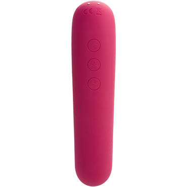 Satisfyer Dual Love, красный - Бесконтактный стимулятор клитора - вагинальный вибратор с управлением со смартфона - купить в секс шопе