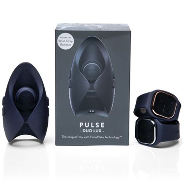 Hot Octopuss Pulse Duo Lux, темно-синий, Инновационный мужской вибратор (осциллятор) - игрушка для пар для оргазма без рук