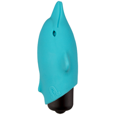 Adrien Lastic Flippy, голубая, Вибропуля в форме дельфина