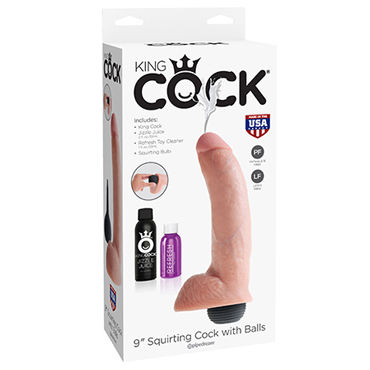 Pipedream Squirting King Cock with Balls, 22.9см