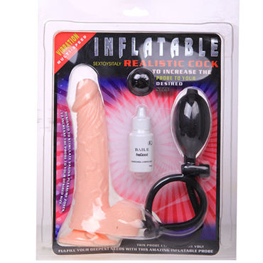Baile Inflatable Realistic Cock, Вибратор-реалистик, увеличивающийся в размере