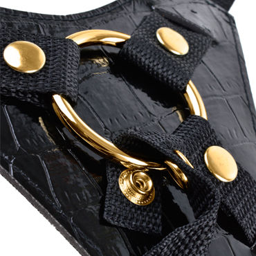 Pipedream Gold Designer Strap-On - Дизайнерский страпон с креплением - купить в секс шопе