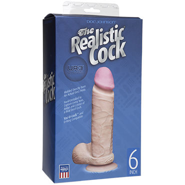 Doc Johnson Ultra Realistic Cock, 15.5 см, Реалистичный фаллоимитатор на присоске