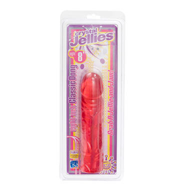 Doc Johnson Сrystal Jellies Classic розовый - Классический фаллоимитатор - купить в секс шопе