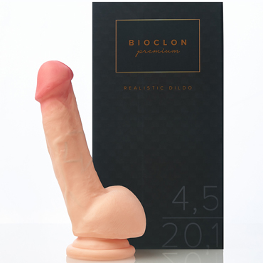 Новинка раздела Секс игрушки - Bioclon Premium Реалистичный фаллоимитатор с мошонкой 20 см, телесный
