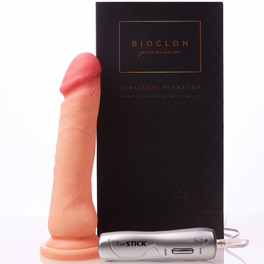 Bioclon Premium Реалистичный вибратор 21 см, телесный, С креплением в виде присоски