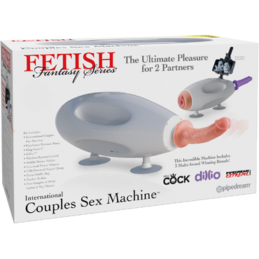 Pipedream Fetish Fantasy Series International Couples Sex Machine, белая, Секс-машина для пар с пультом ДУ